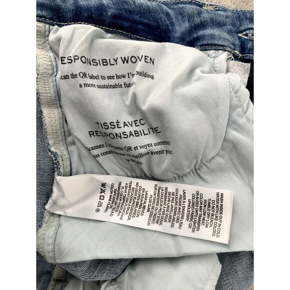 FRAME Le One Crop Mini Bootcut Jeans Light Wash High Rise Stretch Denim Size 1 - Picture 10 of 11